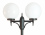 Lampadaire de jardin 2 boules 300
