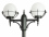 Lampadaire de jardin 2 boules 200 avec panier