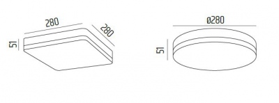 Plafonnier Omicron LED IP44