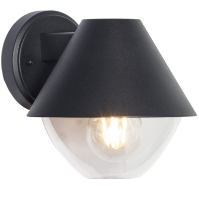 Lampe de façade Erida C noire E27