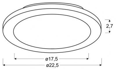 Plafonnier de salle de bain IP44 LED 12W 3000K Granila
