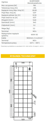 Panneau flexible Prestige Flex-ETFE-M 160 W 24 V