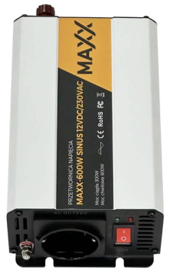 Convertisseur de tension 600 W Sinus 12 V CC/230 V CA [300 W/600 W]