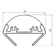 Profilé aluminium DECOR-C 2m