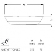 Plafonnier LED supérieure améthyste