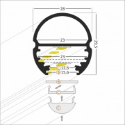 PROFIL LED OVALE