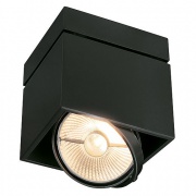  SLV Plafonnier simple Kardamod Surface Square ES111, carré, noir, GU10, max. 75 W