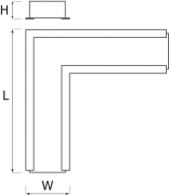 Luminaire LED d'angle simple