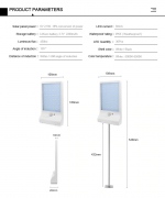 Lampadaire solaire (applique) 36LED avec détecteur de mouvement 3 modes de fonctionnement
