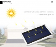 Lampadaire solaire (applique) 36LED avec détecteur de mouvement 3 modes de fonctionnement