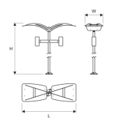 Luminaire de parc Parapluie Max Rh LED
