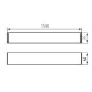 Luminaire linéaire pour tubes LED T8 ALIN 4LED 1530mm NT