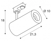 Lampe NUMINOS L avec système triphasé