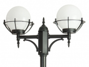 Lampadaire de jardin 2 boules 200 avec panier