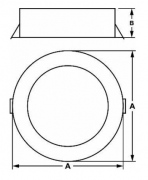 Luminaire Spot encastré LED IP54 220x70