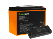  Electriquo Batterie lithium-fer-phosphate LiFePO4 Green Cell 12,8 V 38 Ah avec chargeur 8 A CAV14