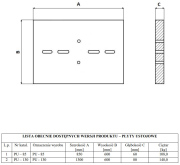Plaque de base U-130 V1 130x60x8cm