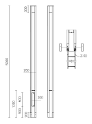 Colonne lumineuse SAL PROF DECOR LED décor variante A et B
