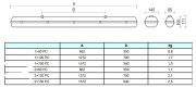Luminaire hermétique pour lampes fluorescentes LED IP66