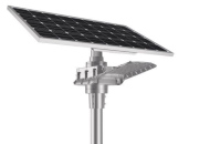 Lampadaire solaire LED V1 compact 40W / poteau 4m / télécommande