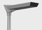 Lampadaire Ursa LED Alfa 48, 4 000 K, optique DW, acier inoxydable anodisé noir