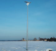  Electriquo Lampe solaire LED 80 W 12 800 lm avec poteau en acier et fondation