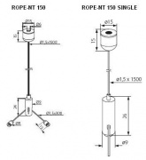 Câble en acier universel pour luminaires suspendus CORDE-NT 150