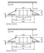 Spot de plafond RADAN CT-DT