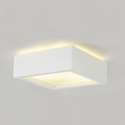  SLV Plafonnier GL 104 E27 carré en plâtre blanc max. 15 W