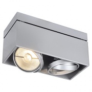 Luminaire downlight SLV KARDAMOD SURFACE SQUARE ES111 DOUBLE rectangulaire blanc max. 2x75W