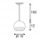 Suspension Light Eye, blanc/chrome, GU10, max. 75 W, adaptateur monophasé inclus