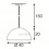 Suspension Forchini M 40 cm, ronde, noire/dorée, adaptateur monophasé E27 noir