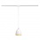 Paire de douilles rondes Cone 14 blanches/dorées, adaptateur monophasé Gu10 blanc