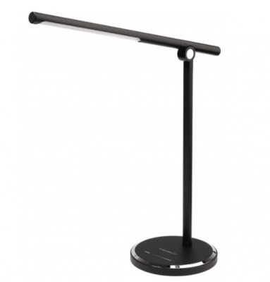 Lampe de bureau LED 8W tactile et variateur continu + chargement USB noir