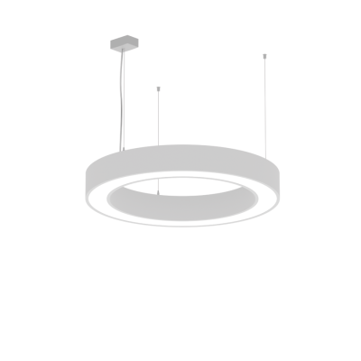 Luminaire suspendu Anneau géométrique LED Di-in 800 124 W 8 650/3 750 lm 840 Opal Grey Std
