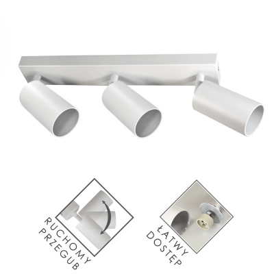 Projecteur Fargo 3xGU10 Lampe Blanche