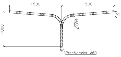 Wysięgnik W2G10A15/5/180 2-ramienny