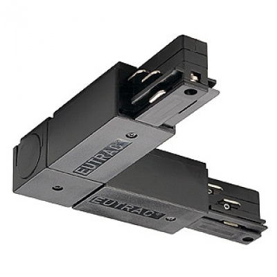 Connecteur d'angle Eutrac avec mise à la terre externe, noir