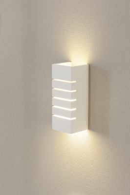 GL 100 SLOT, carrée, plâtre blanc, E14, max. 40 W