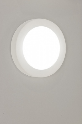 Plafonnier GL 105 E27, rond, plâtre blanc, max. 15 W