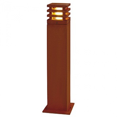Lampe d'extérieur carrée en fer rouillé 70