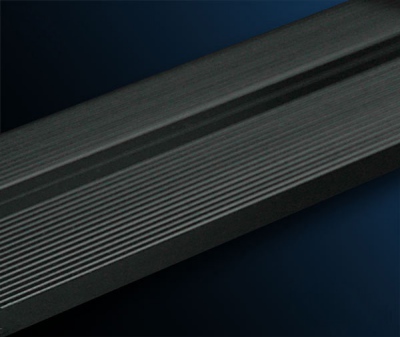 Profil LED Anode noire pour nez de marche