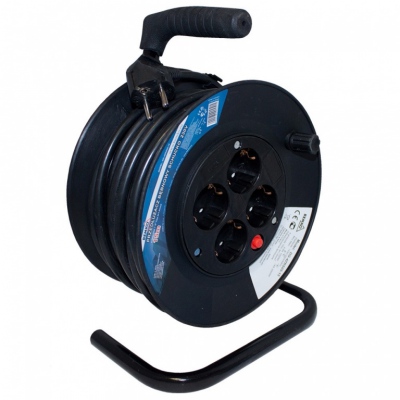 Rallonge Schuko 4 prises + enrouleur « 0 » 25 m 3 x 1,5 mm²