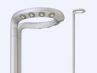 Lampe LED Zeke 80W avec mât 3m DW