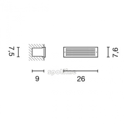 Applique murale LED en acier inoxydable 316, 4 W, blanc chaud, IP54