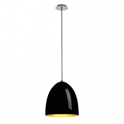 Paire de suspensions Cone 30, rondes, noires/dorées, E27 max. 60 W