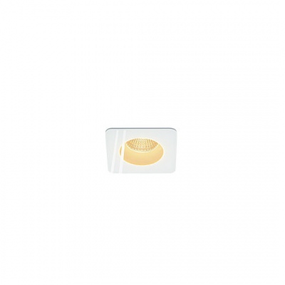Spot encastré carré Patta-i blanc mat 9 W 38 ° 3 000 K avec alimentation
