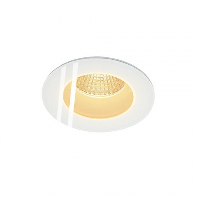 Spot encastrable rond Patta-i, blanc mat, 9 W, 38°, 3 000 K, avec alimentation