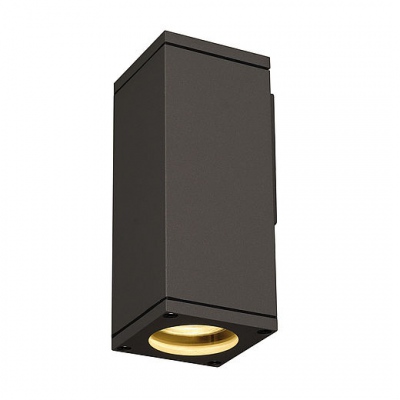 Applique murale Theo Wall Out, carrée, anthracite, GU10, max. 35 W