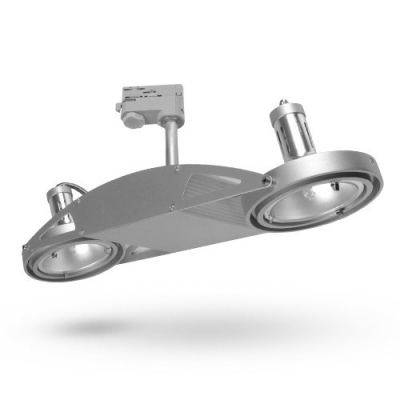 Projecteur sur rail FUSIO S42X, 2 x max. 35 W, argent